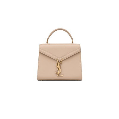YSL CASSANDRA MINI TOP HANDLE BAG IN GRAIN DE POUDRE EMBOSSED LEATHER 623930BOW0W2721 (20*16*7.5cm)
